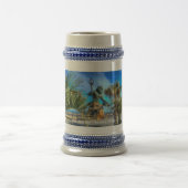 König Neptun, der aus dem Meer auftaucht Bierglas (Mittel)