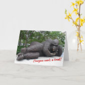 König Nyani macht eine Pause. NYC - H-Karte Karte (Gelbe Blume)