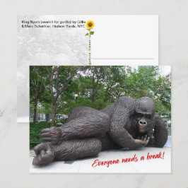 König Nyani macht eine Pause. NYC - H Postkarte