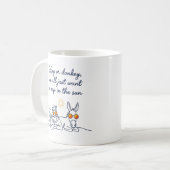 König oder Eselchen sonnen sich Kaffeetasse (Vorderseite Links)