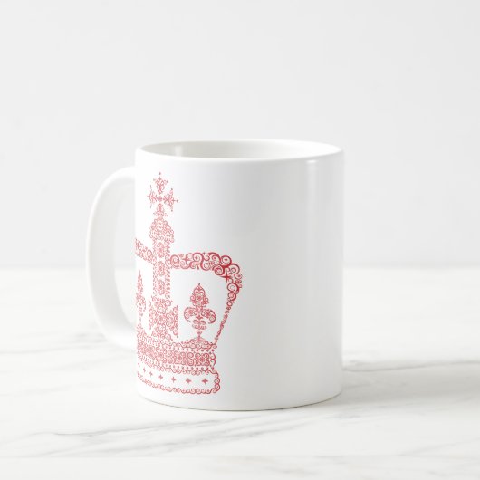 König-oder Königin-Krone Kaffeetasse (Vorderseite Links)