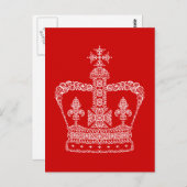 König oder Königin Krone Postkarte (Vorne/Hinten)