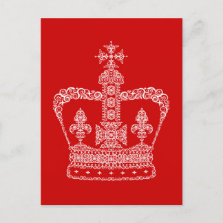 König oder Königin Krone Postkarte