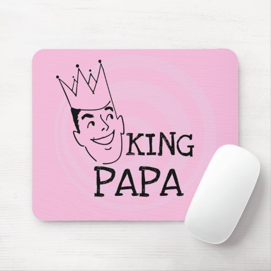 König Papa T-shirts und Geschenke Mousepad (Mit Mouse)