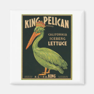 König Pelikan Vintage Etikett Magnet