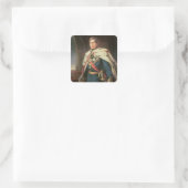 König Peter V. Quadratischer Aufkleber (Tasche)