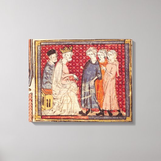 König Philippe I. , Grandes Chroniques de France Leinwanddruck (Vorderseite)