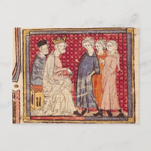 König Philippe I. , Grandes Chroniques de France Postkarte (Vorderseite)