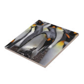 König Pinguin mit Küken Fliese (Seite)