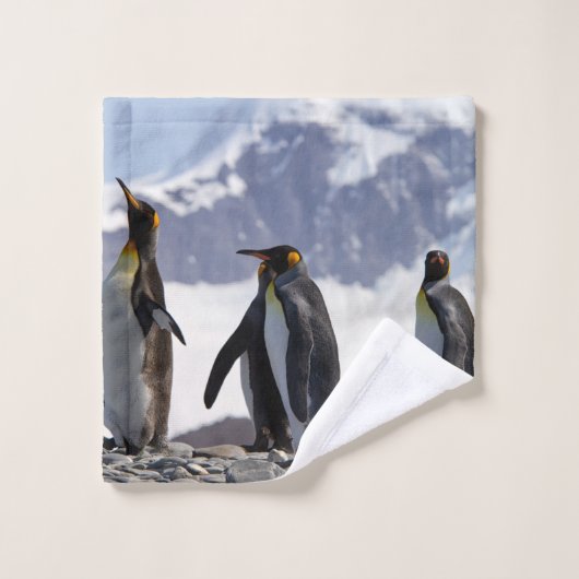 König Pinguine in Südgeorgien Badhandtuch Set (Waschlappen)