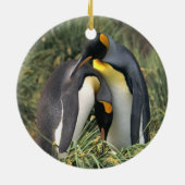 König-Pinguine Liebhaber Keramikornament (Hinten)