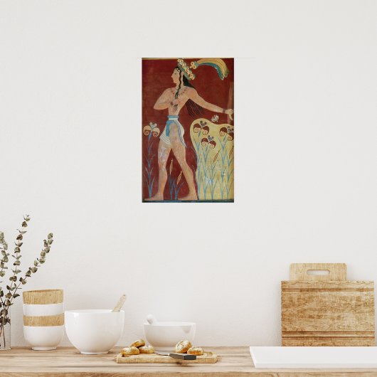 König Priester oder Prinz mit Lilien Poster (Küche)