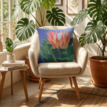 König-Protea | Handgemalte Florale Kunst