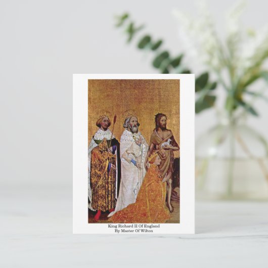 König Richard II von England von Master Wilton Postkarte (Stehend Vorderseite)