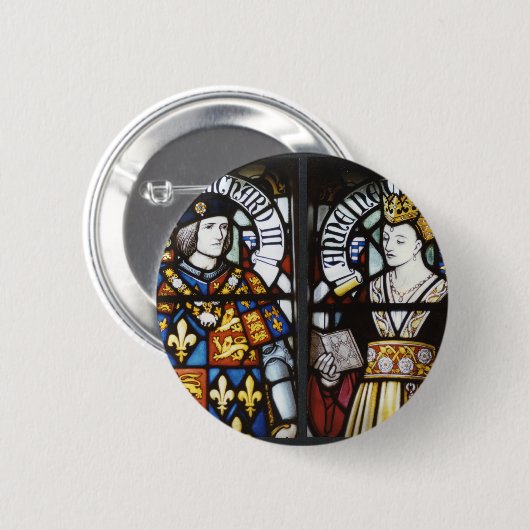 König Richard III und Königin Anne von England Button (Vorne & Hinten)