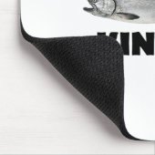 König Salmon Fischen Mousepad (Ecke)