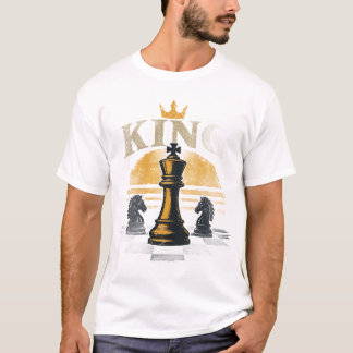 König-Schach-Grafik-T-Shirt | Vintage-Schachkönig T-Shirt