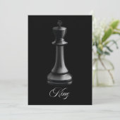 König Schachstück Halloween Kostümschach Lover Dankeskarte (Stehend Vorderseite)