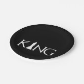 König Schachstück Halloween Kostümschach Lover Pappteller (Schrägansicht)