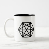 König (+)/schwarze 325 ml Zwei-Ton Tasse (Links)