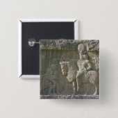 König Shapur I und Baldrian Sassanian Button (Vorne & Hinten)