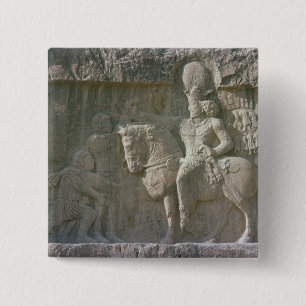 König Shapur I und Baldrian Sassanian Button