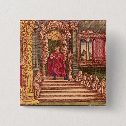 König Solomon auf seinem Thron, 1. Ausgabe Button (Vorderseite)