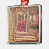 König Solomon auf seinem Thron, 1. Ausgabe Ornament Aus Metall (Links)