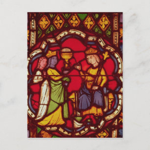 König Solomon und die Königin von Sheba, c.1270 Postkarte