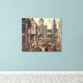 König Solomon und die Königin von Sheba Leinwanddruck (Insitu (Holzboden))