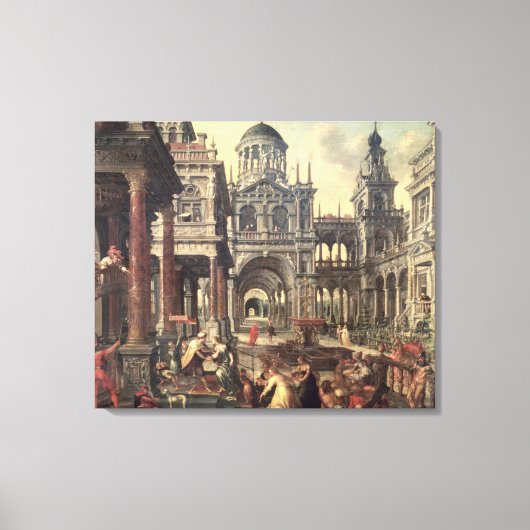 König Solomon und die Königin von Sheba Leinwanddruck (Vorderseite)