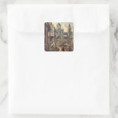 König Solomon und die Königin von Sheba Quadratischer Aufkleber (Tasche)