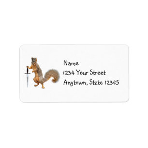 König Squirrel Address Lables Adressaufkleber