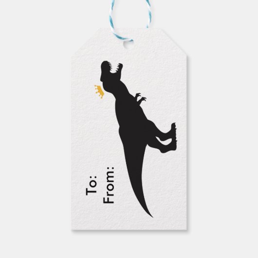 König T-Rex Geschenkanhänger (Rückseite)