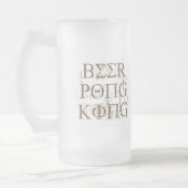 KÖNIG T - Shirt des BIER-PONG Mattglas Bierglas (Links)