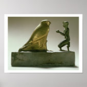 König-Taharqa-Statue, die den Falkengott verehrt Poster (Vorne)