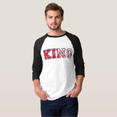 König Text Graffiti-Style-Lettering T-Shirt (Vorne ganz)