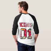 König Text Graffiti-Style-Lettering T-Shirt (Schwarz voll)