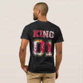 König Text Graffiti-Style-Lettering T-Shirt (Schwarz voll)
