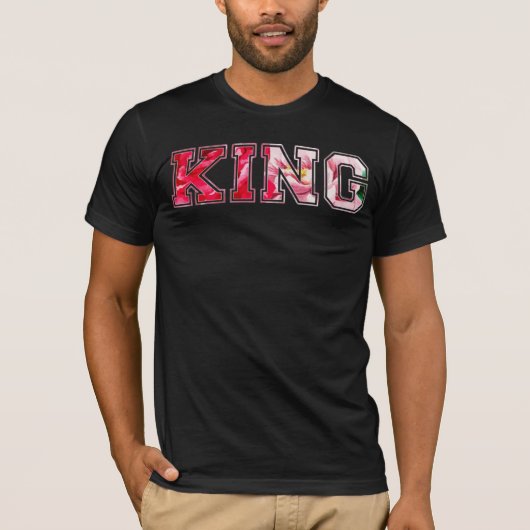 König Text Graffiti-Style-Lettering T-Shirt (Vorderseite)