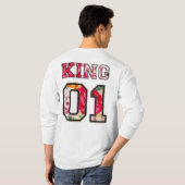 König Text Graffiti-Style-Lettering T-Shirt (Schwarz voll)