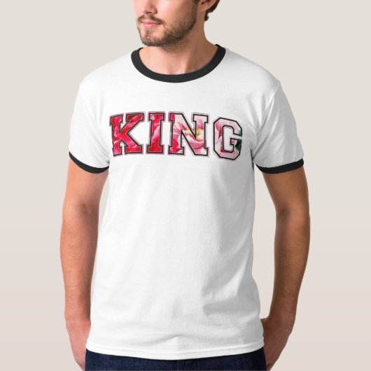 König Text Graffiti-Style-Lettering T-Shirt (Vorderseite)