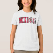 König Text Graffiti-Style-Lettering Tri-Blend Shirt (Vorderseite)