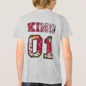 König Text Graffiti-Style-Lettering Tri-Blend Shirt (Rückseite)