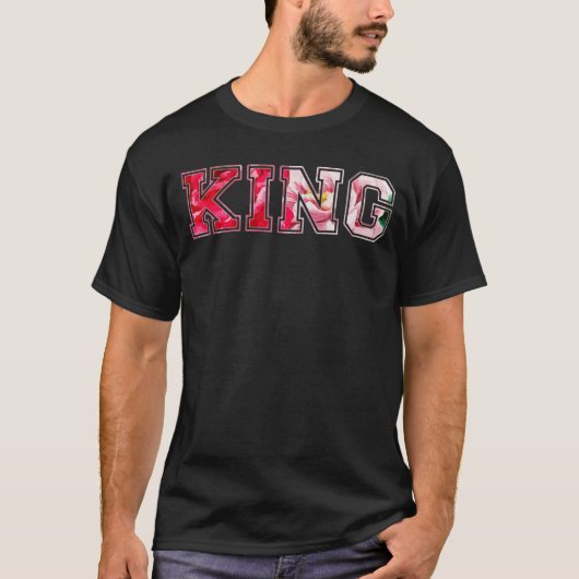 König Text Graffiti-Style-Lettern T-Shirt (Vorderseite)