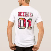König Text Graffiti-Style-Lettern Tri-Blend Shirt (Rückseite)