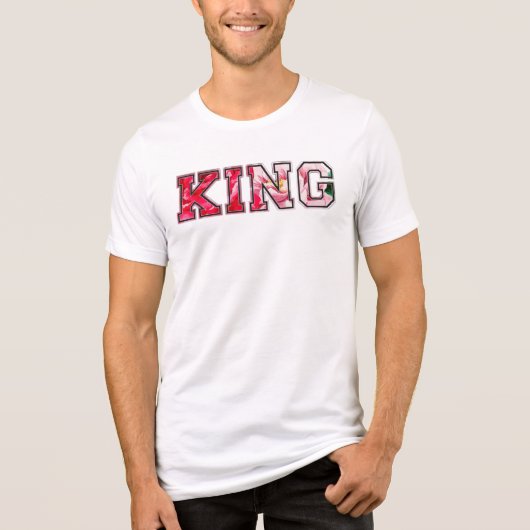 König Text Graffiti-Style-Lettern Tri-Blend Shirt (Vorderseite)