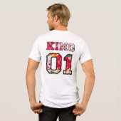 König Text Graffiti-Style-Lettern Tri-Blend Shirt (Rückseite voll)