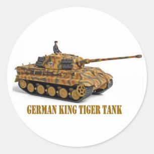 KÖNIG TIGER RUNDER AUFKLEBER