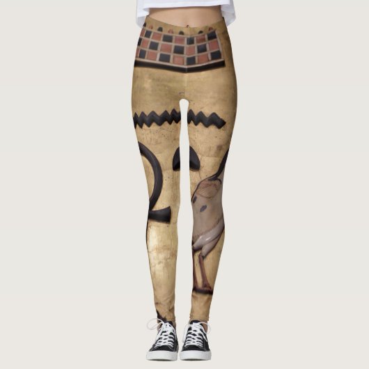 König Tut Egyptian Ankh Tablet Leggings (Vorderseite)